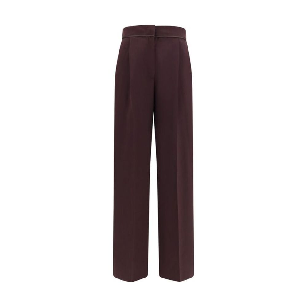 Forte_Forte Purple Polyester Casual Women's Pants